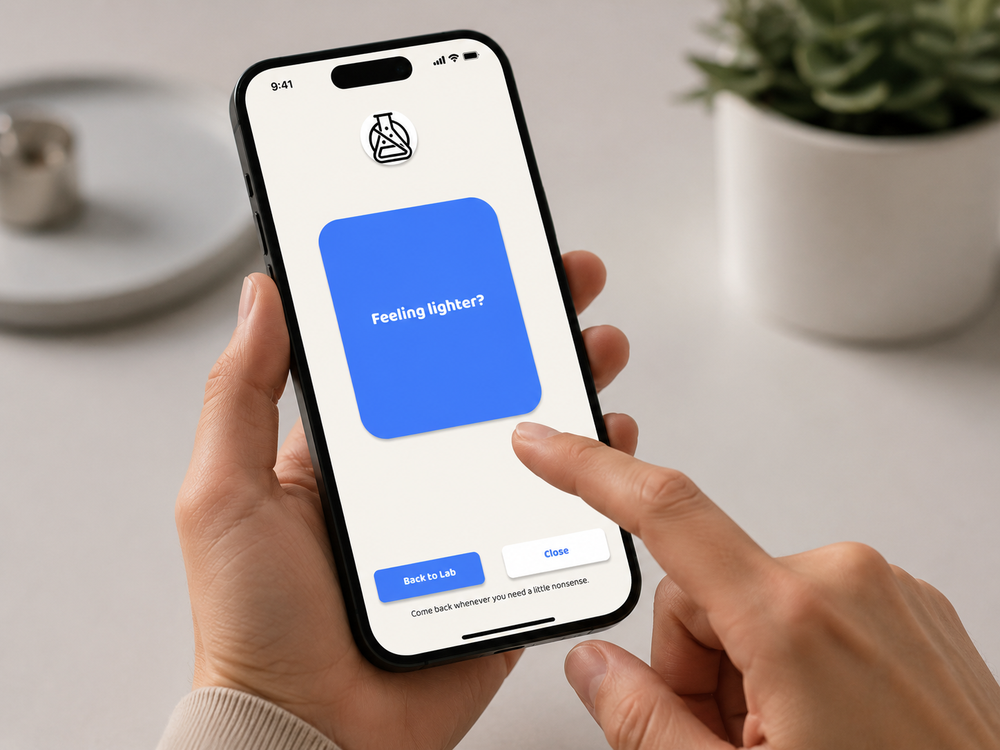 Anti Nonsense Lab app in use